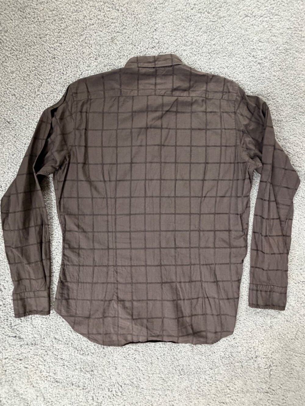 Mastai Ferretti Italian Luxury Shirt - Men's Size 17 1/2/44 - Brown Plaid - VGUC - Picture 9 of 11